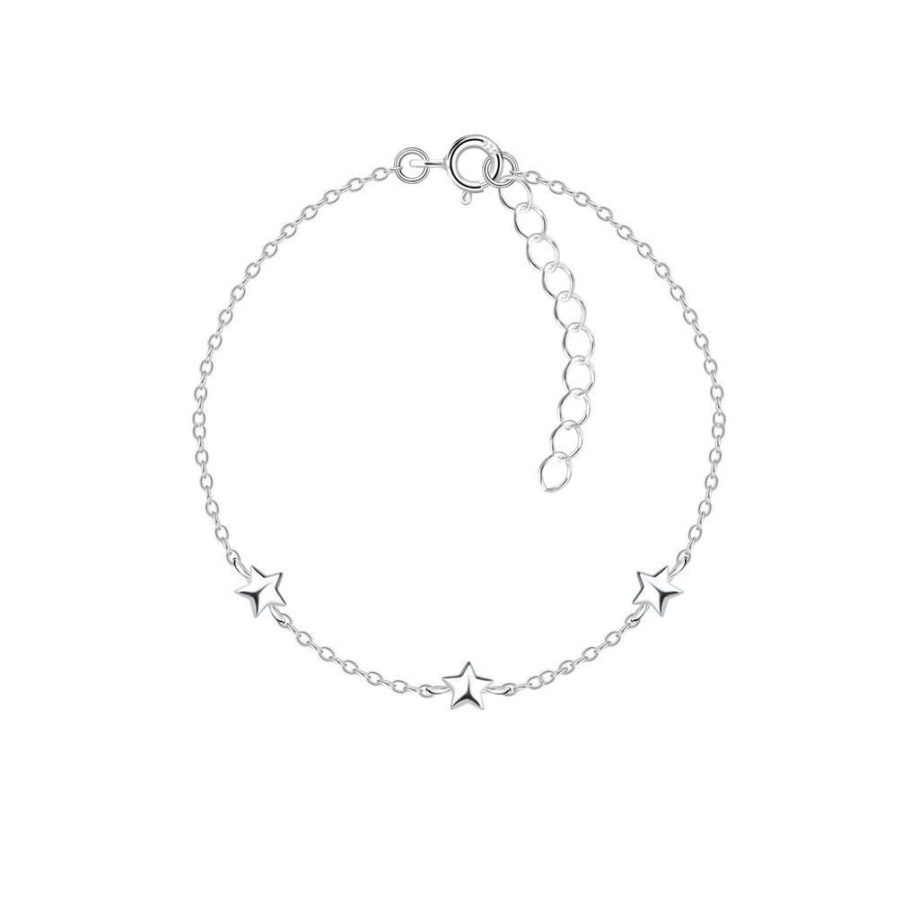[10034358] Silver Triple Star Bracelet