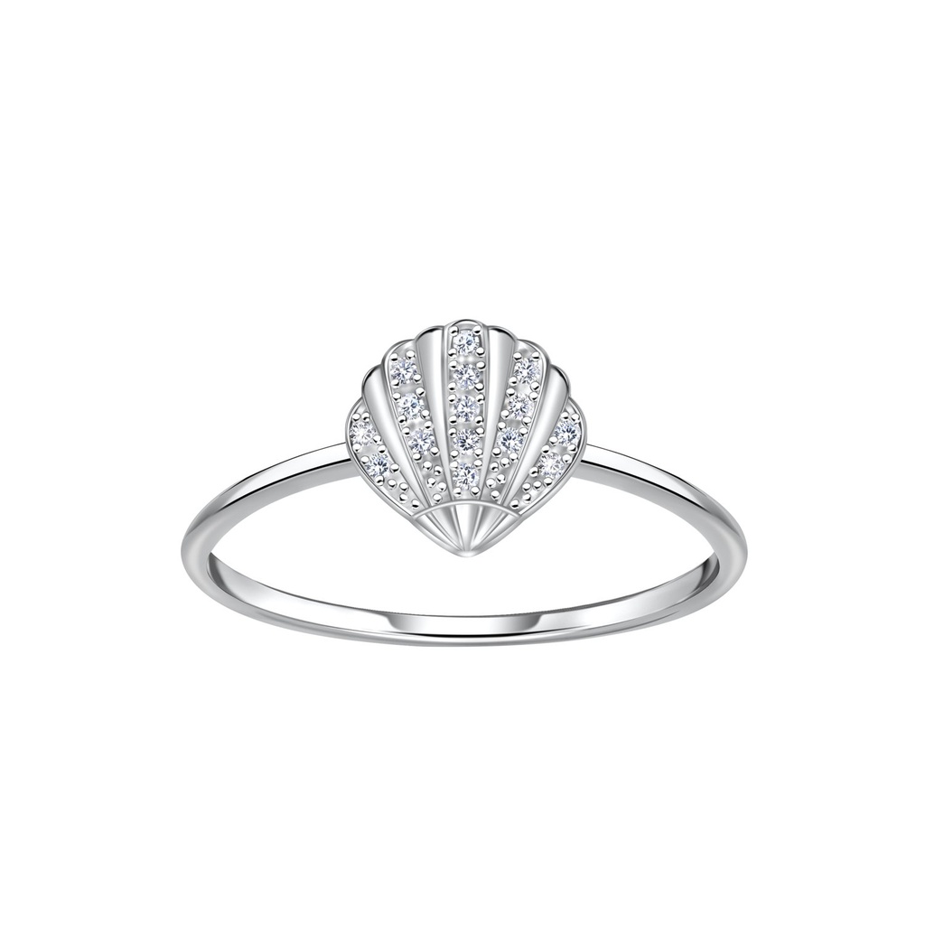 [10035434] Silver Shell Ring (EU 52 / US 6)