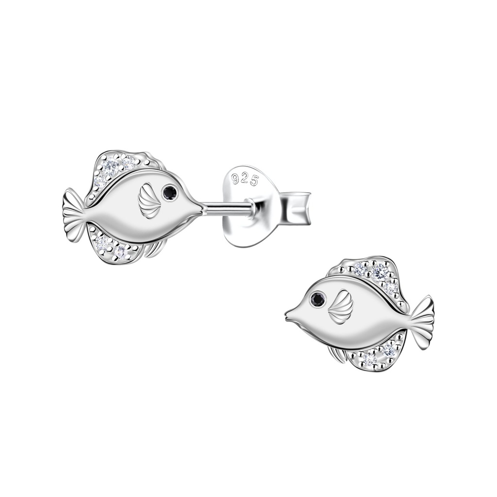 Puces d'oreilles poisson en argent