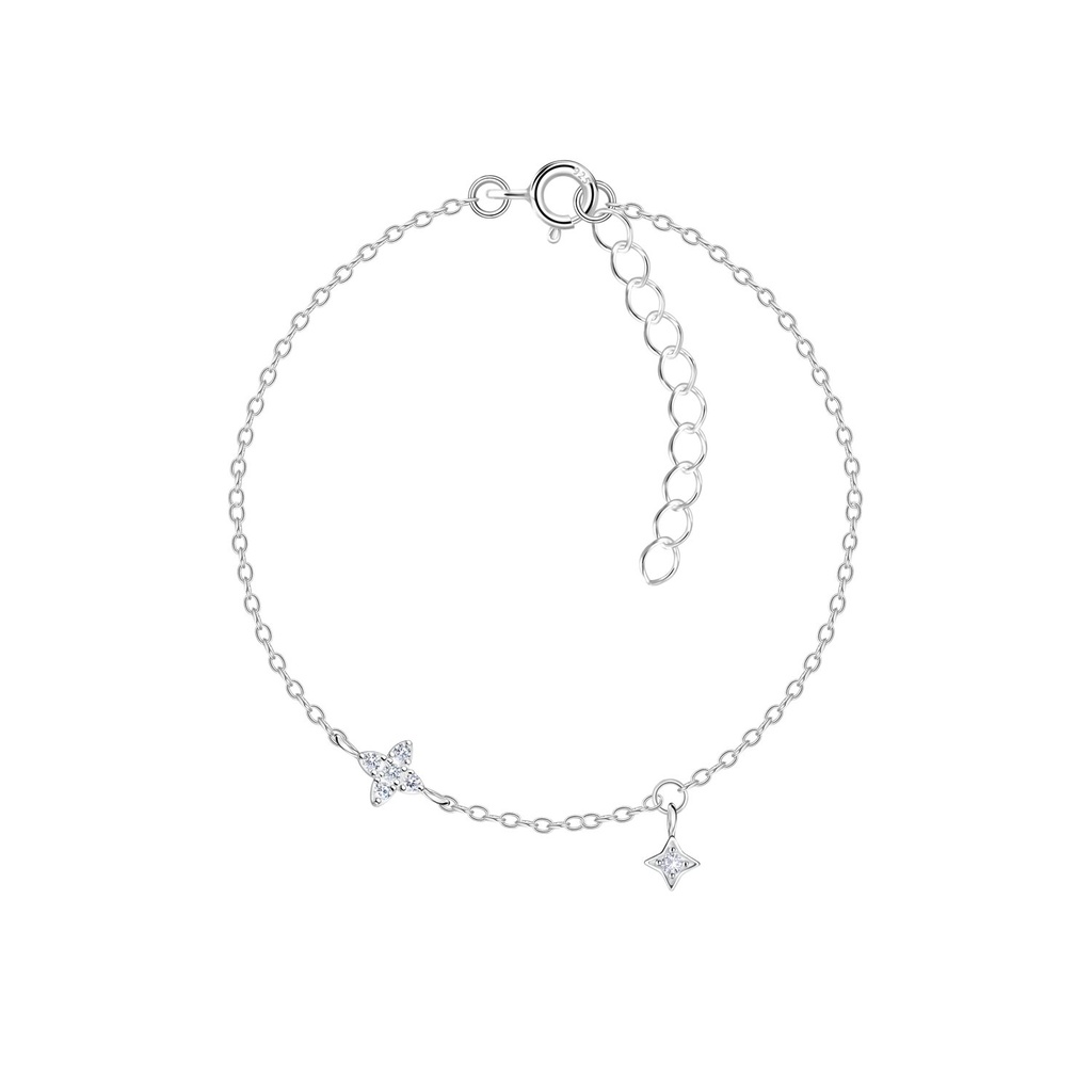 Bracelet étoile double en argent