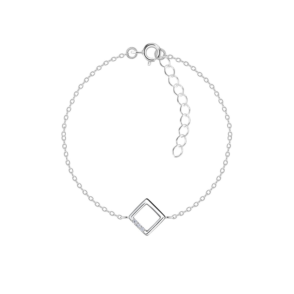 Silver Square Outline Bracelet