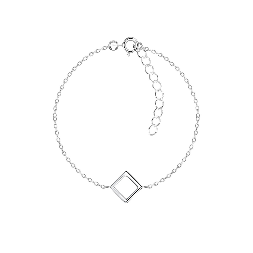 [10036525] Silver Square Bracelet