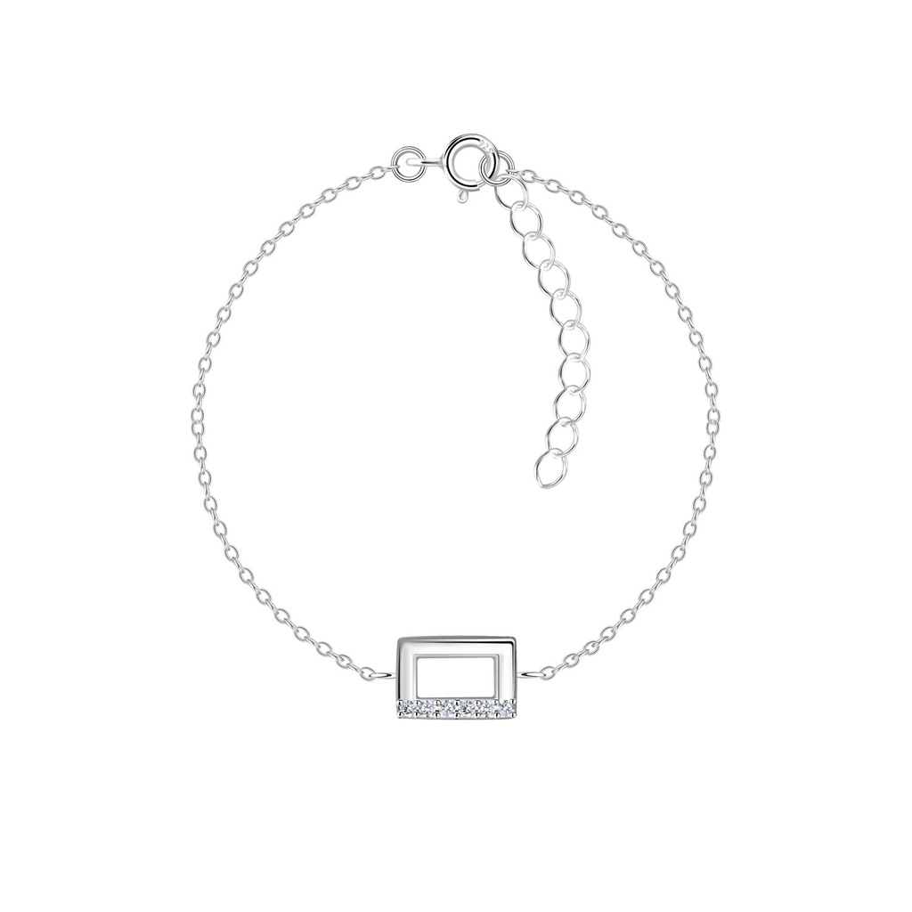 Bracelet rectangle en argent