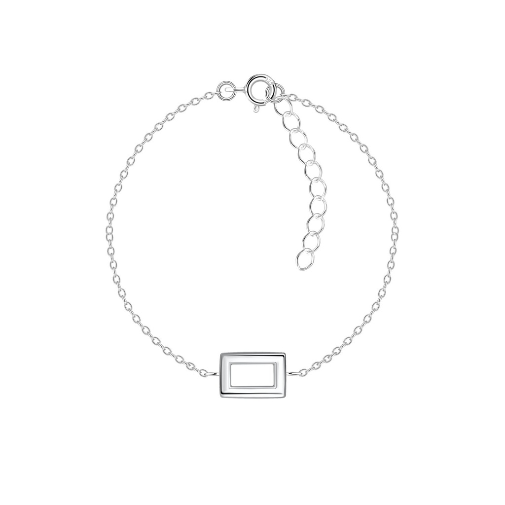 [10036520] Silver Rectangle Bracelet