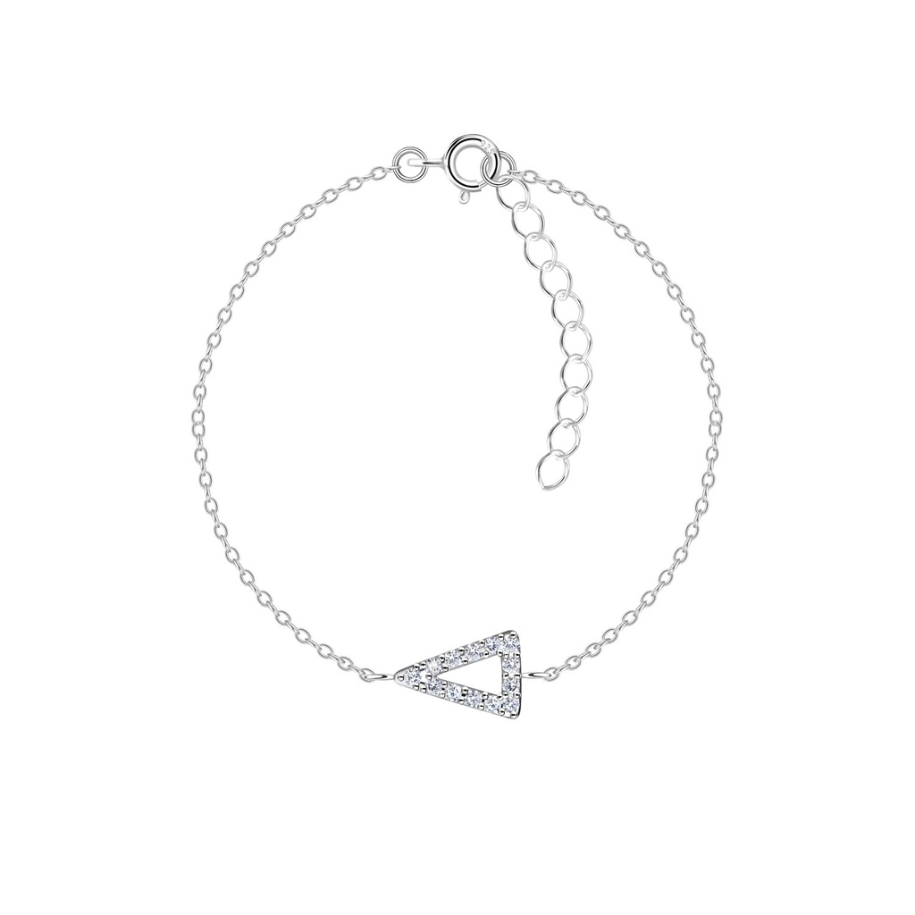 [10036518] Silver Triangle Outline Bracelet