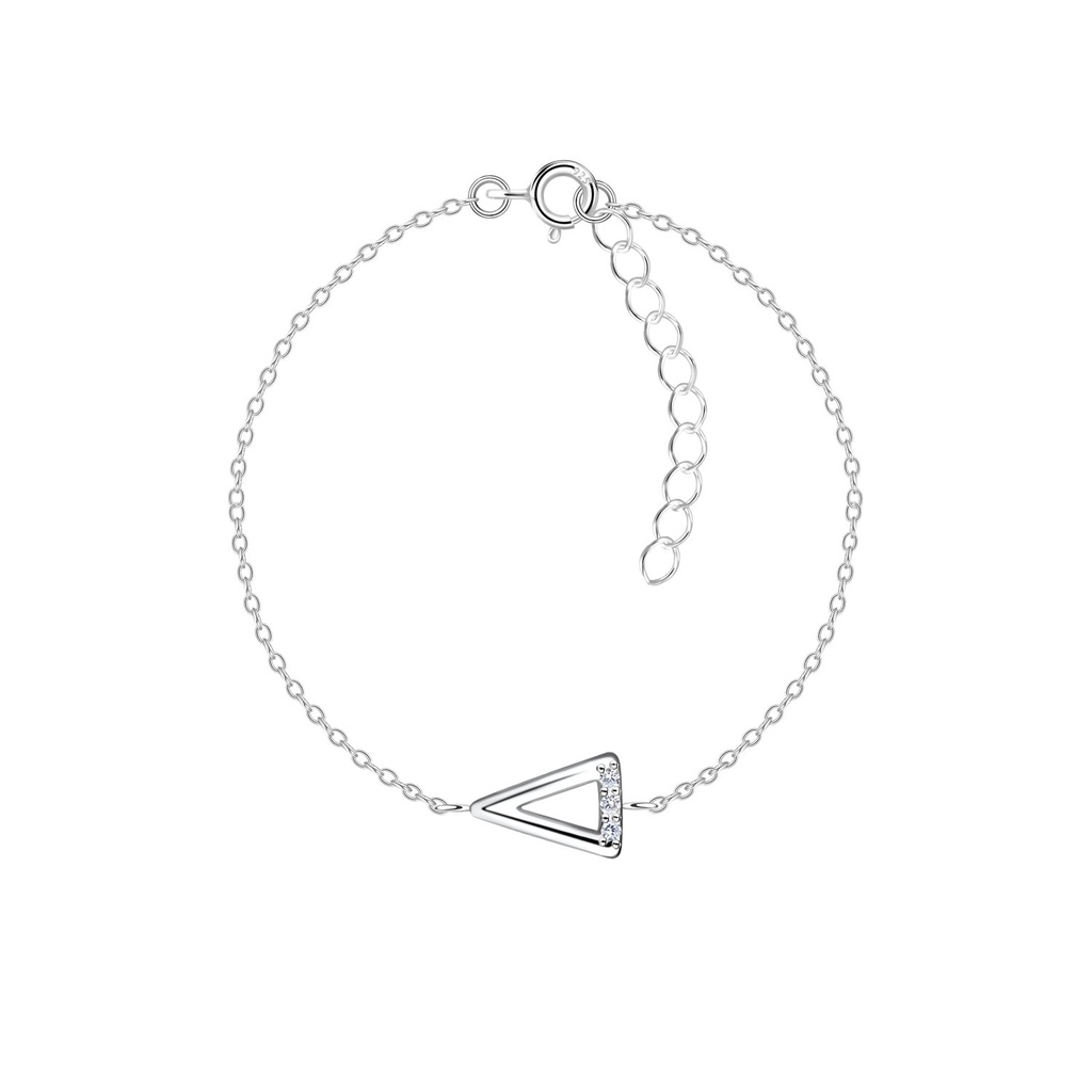 [10036517] Silver Triangle Outline Bracelet