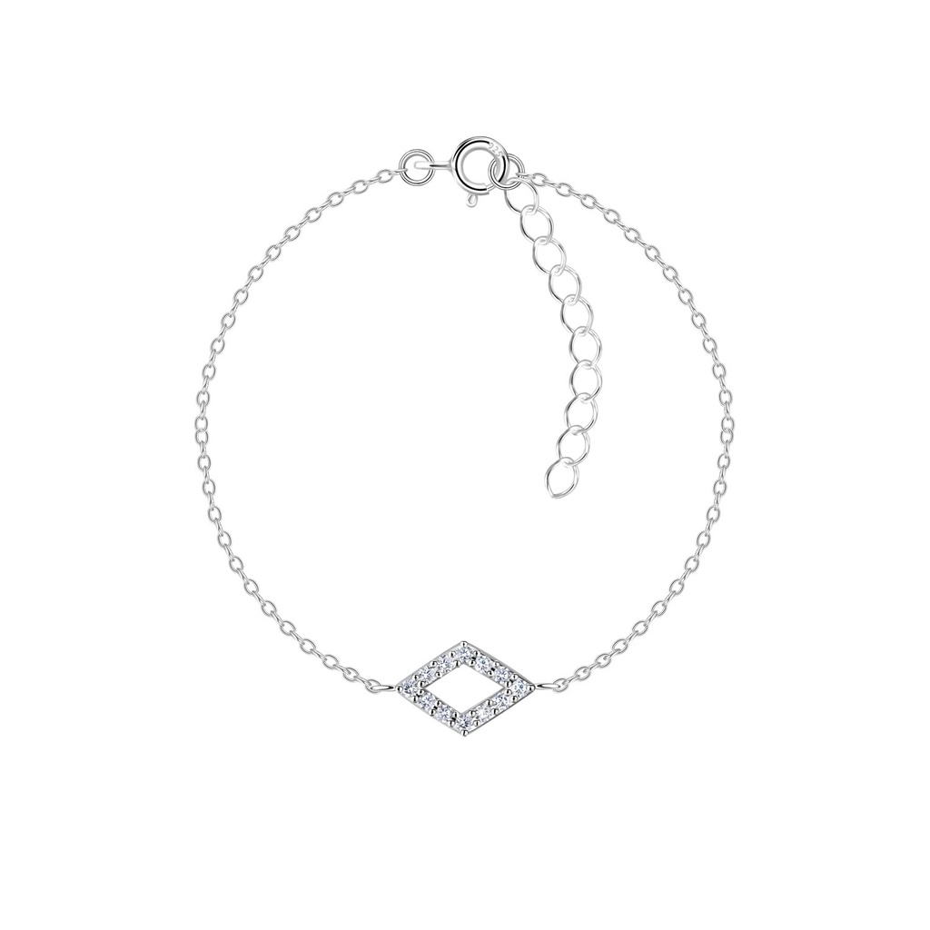 [10036513] Bracelet en forme de diamant en argent