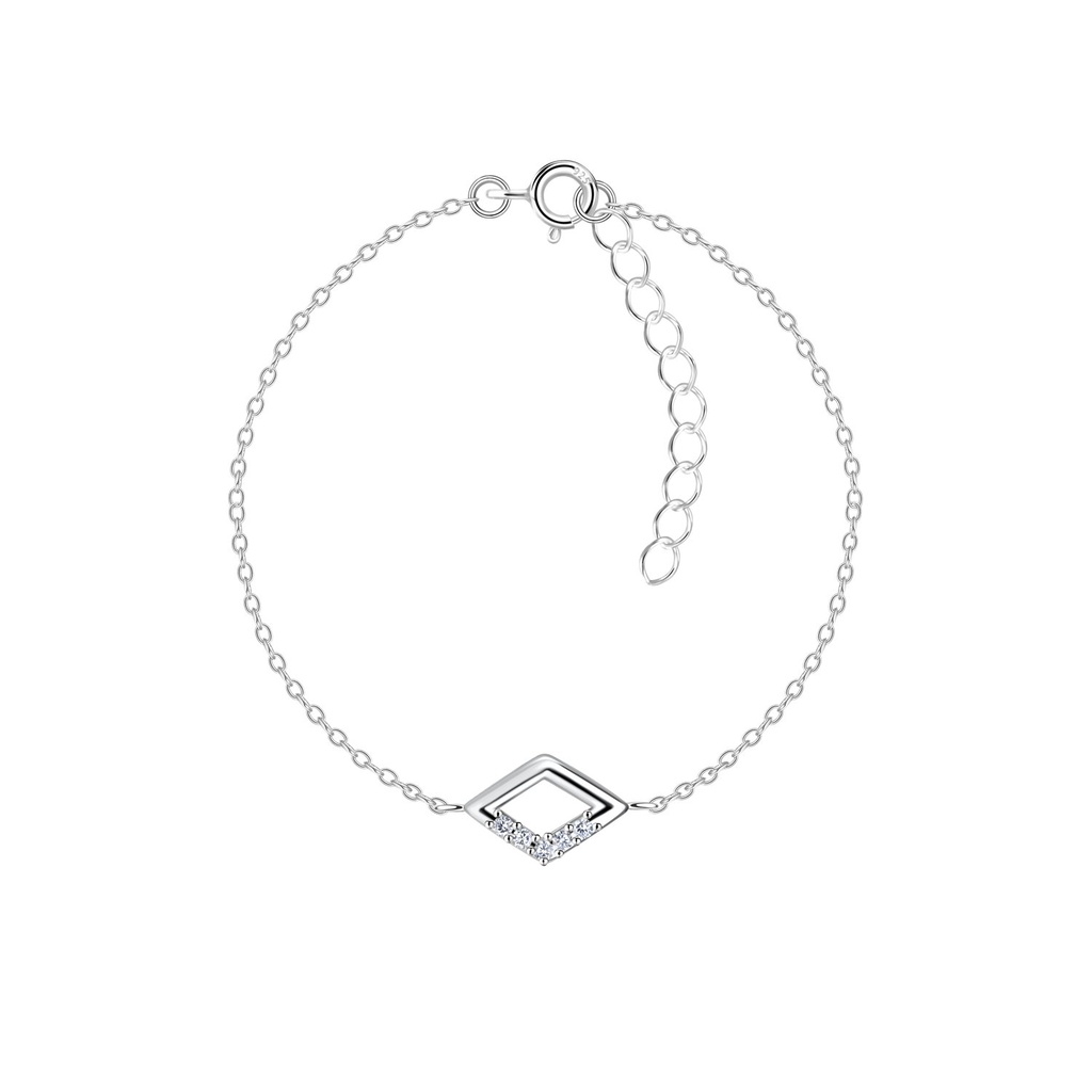 Bracelet en forme de diamant en argent