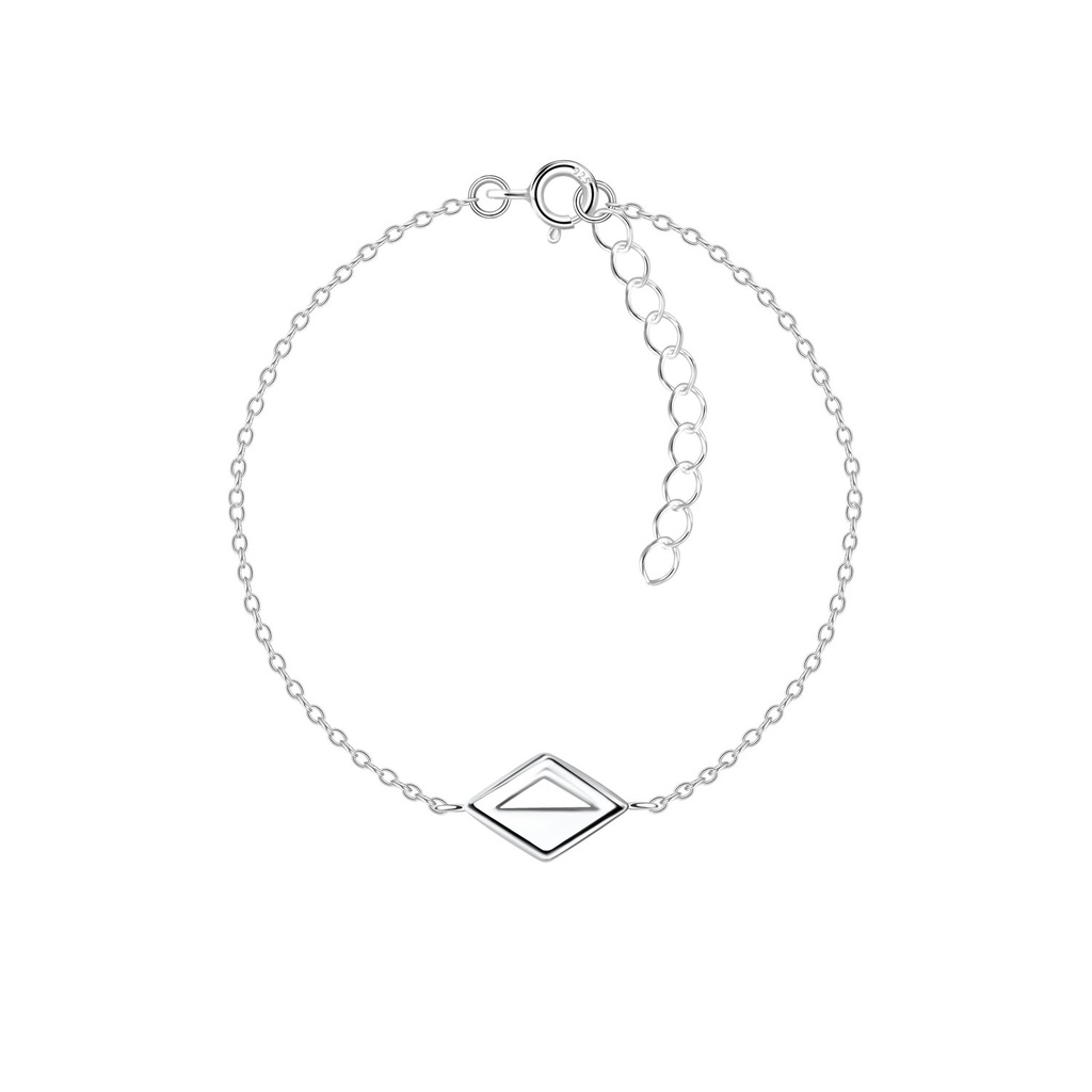 Bracelet en forme de diamant en argent