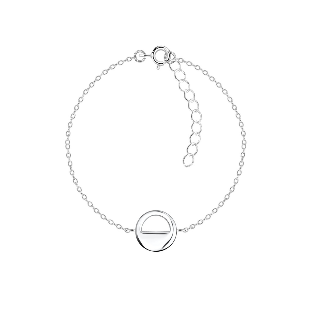 [10036496] Silver Circle Bracelet
