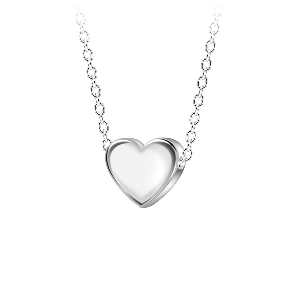 [10036134] Silver Heart Beaded Necklace