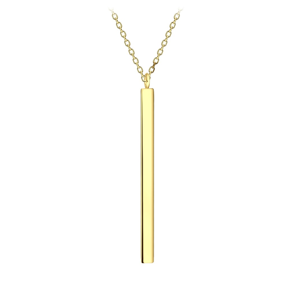 Silver Thick Bar Necklace