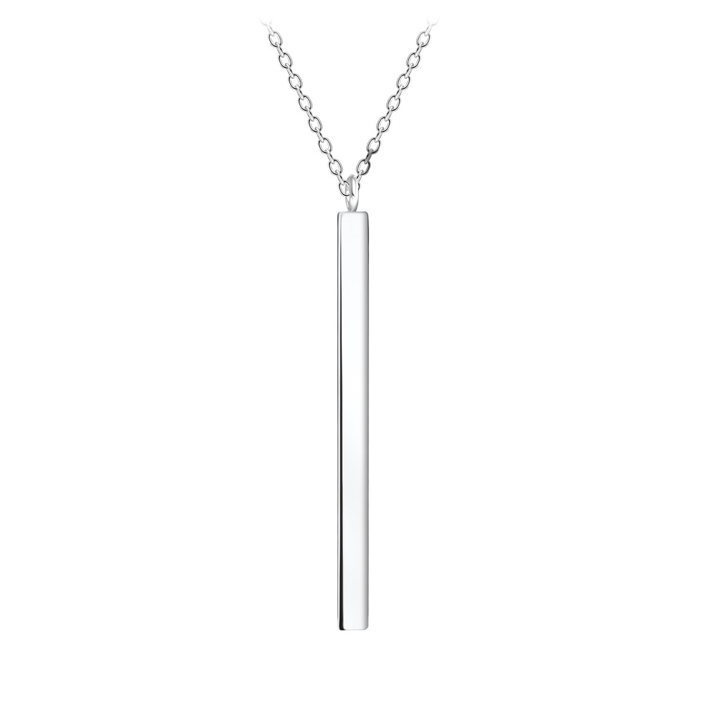 Collier barre épais en argent