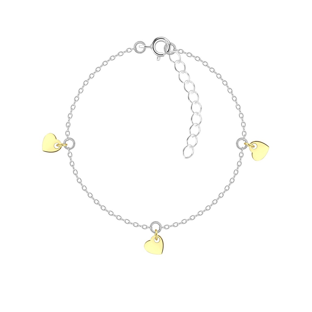 Bracelet cœur en argent