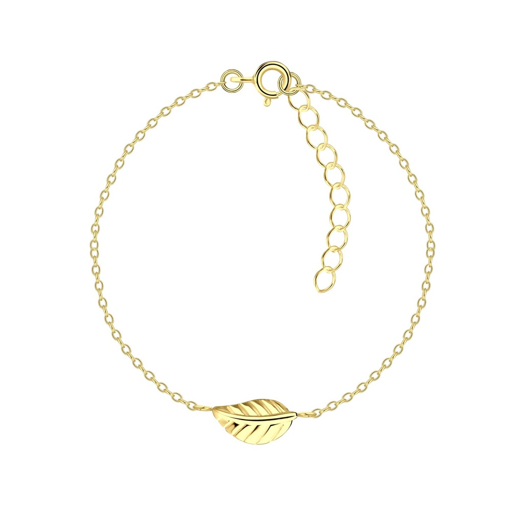 [10033341] Silver Leaf Bracelet