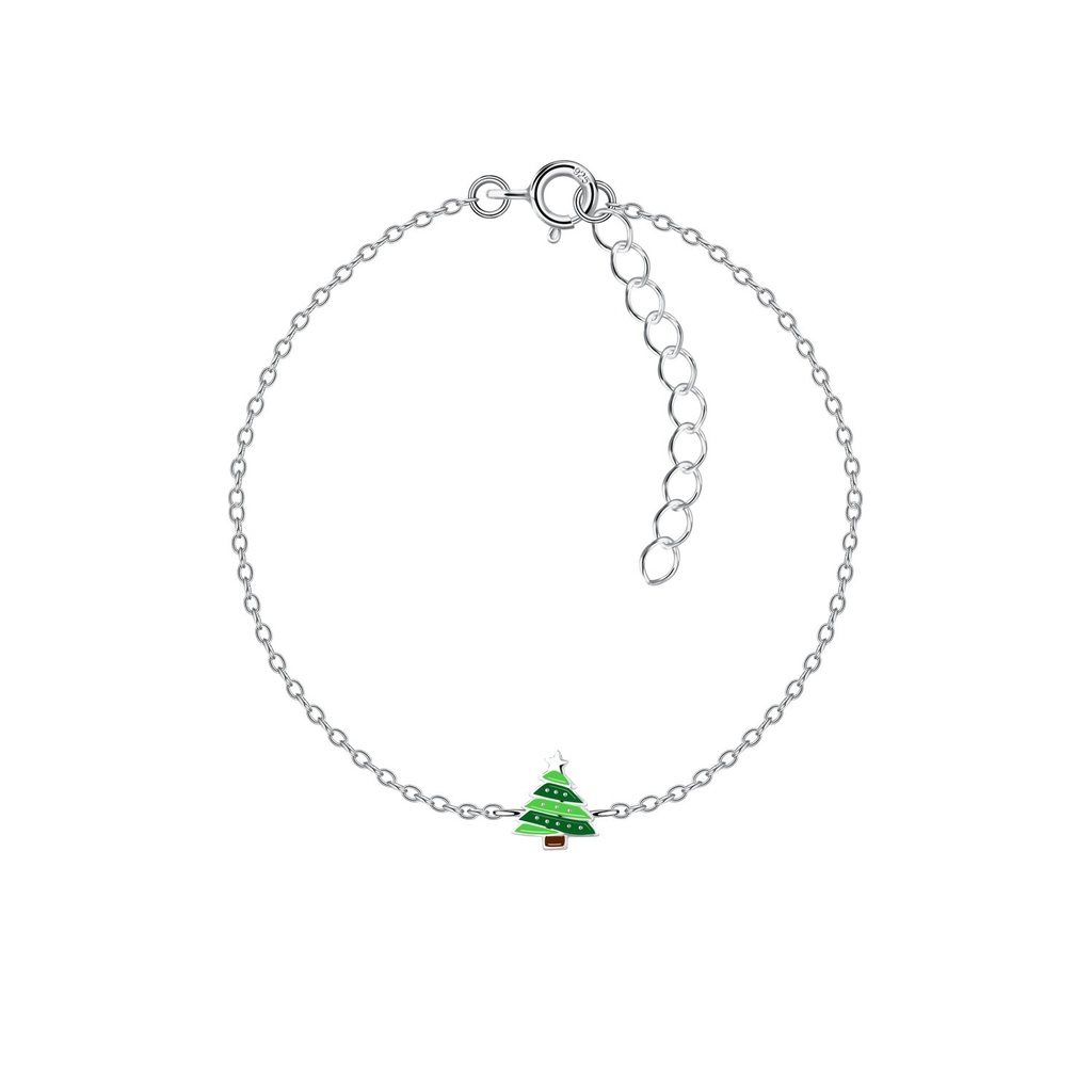 [10031779] Bracelet sapin de Noël en argent