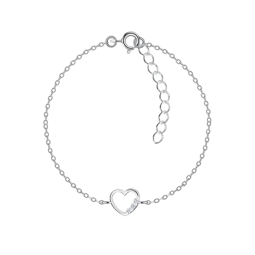 [10034936] Silver Heart Bracelet