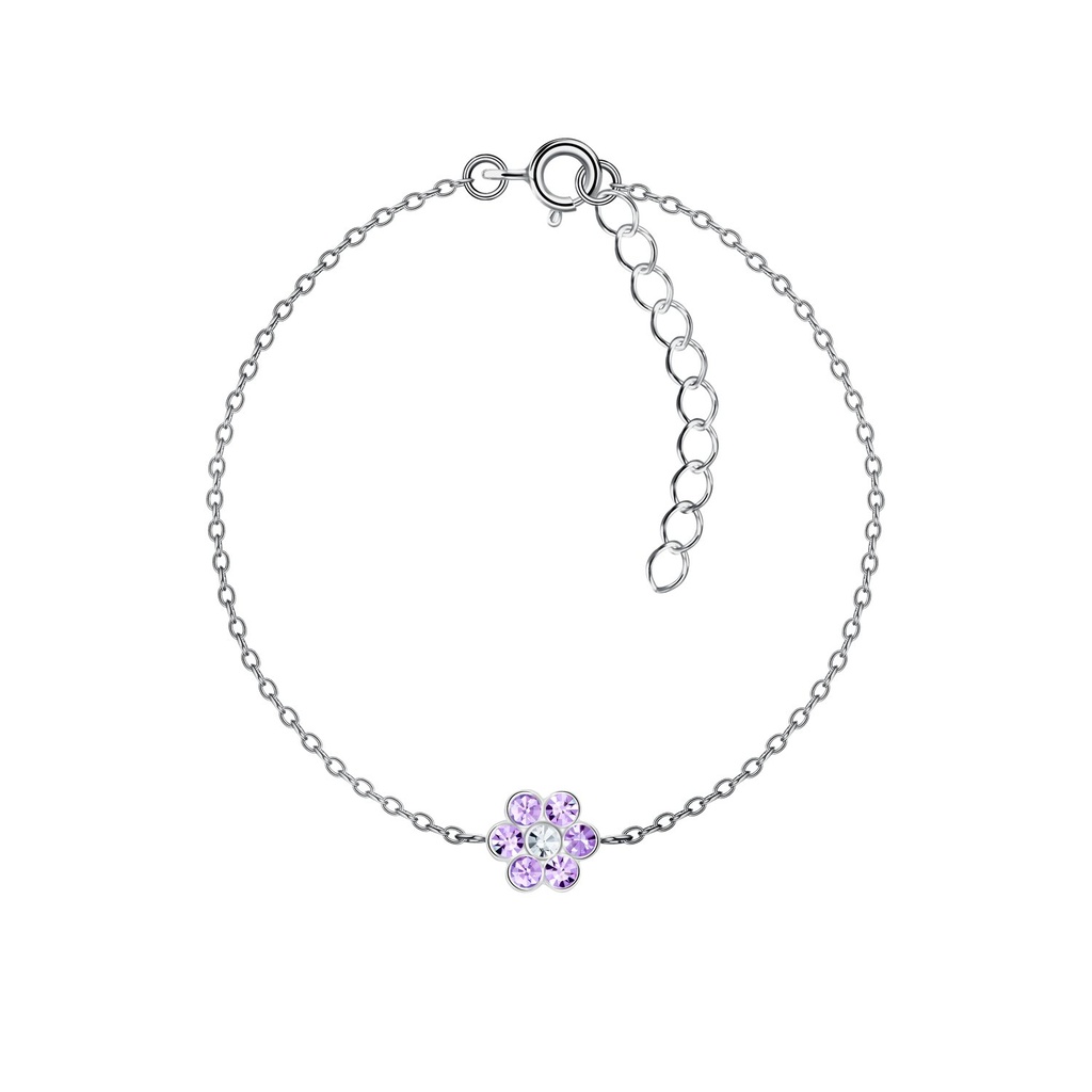 Bracelet fleur en argent