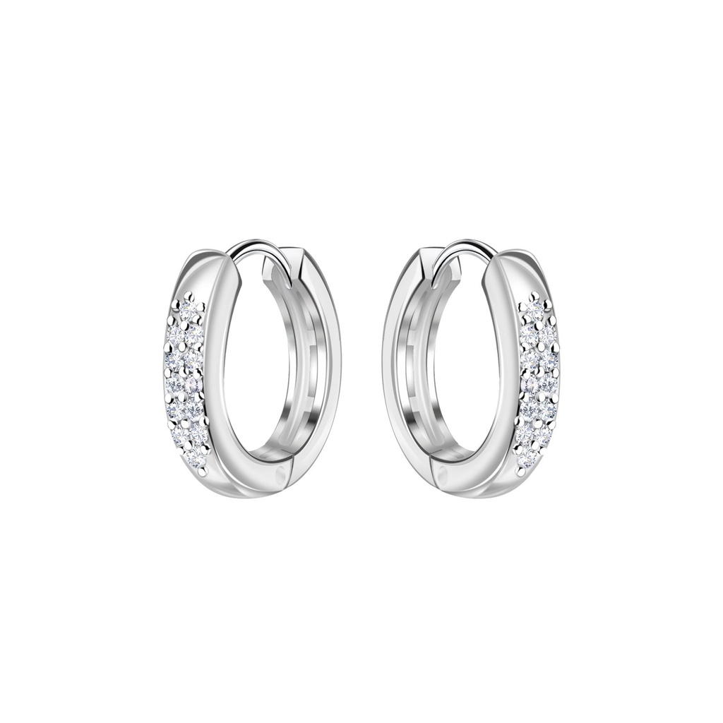 Créoles huggie en argent 12 mm
