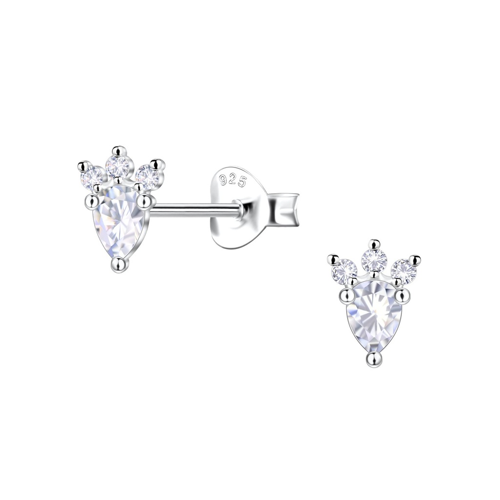 Puces d'oreilles géométriques en argent