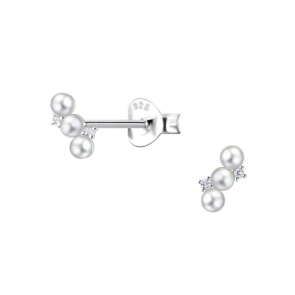 [10035358] Puces d'oreilles géométriques en argent