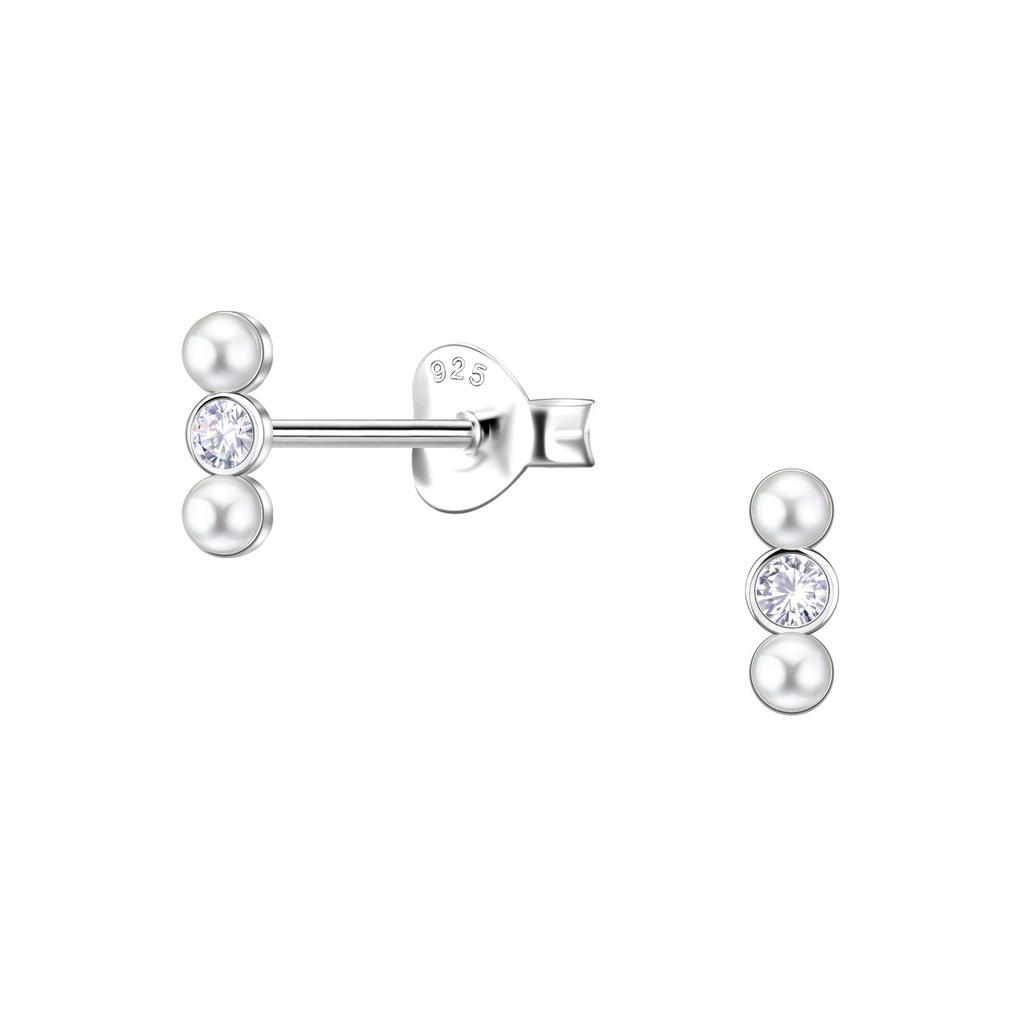 Puces d'oreilles barre en argent