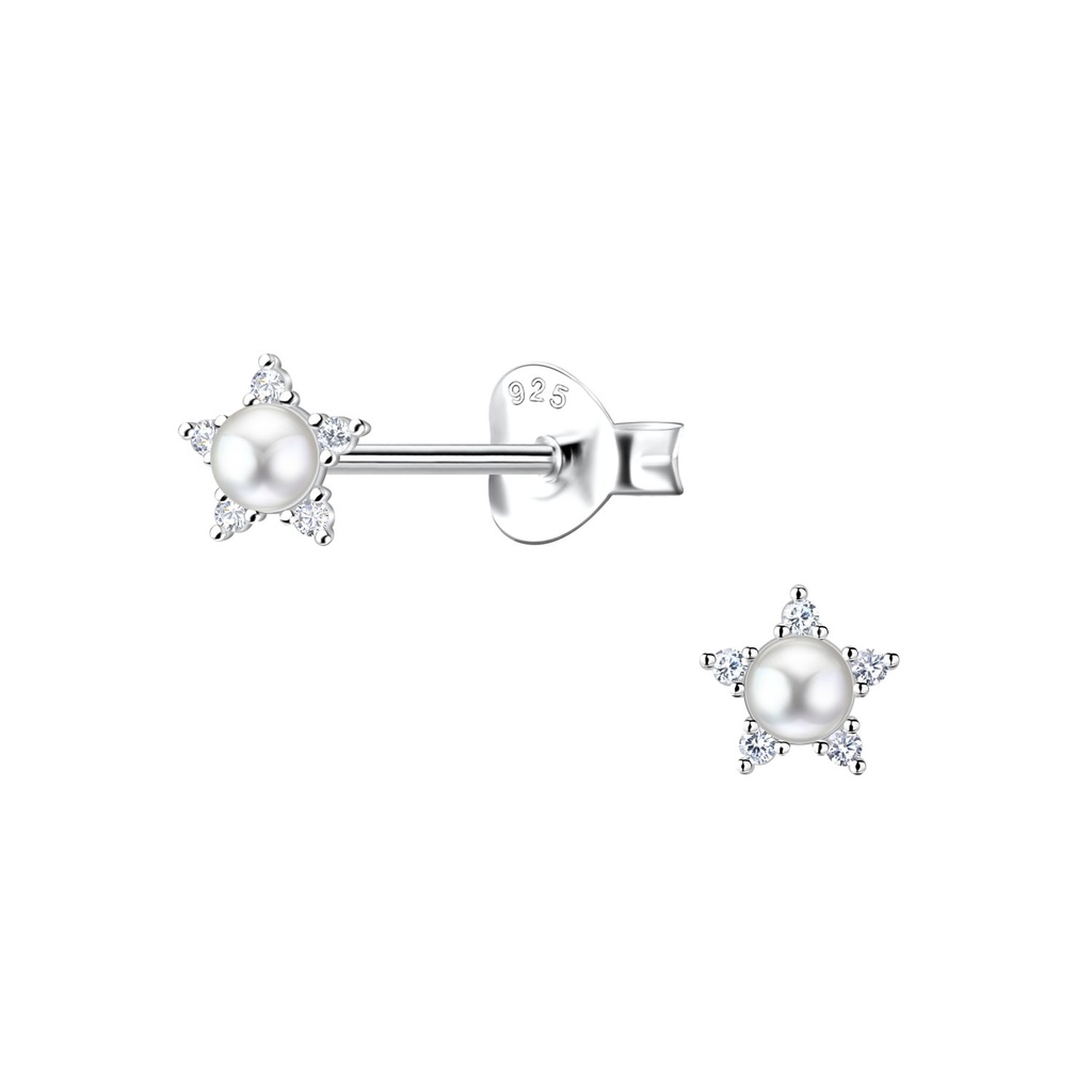 Silver Star Stud Earrings