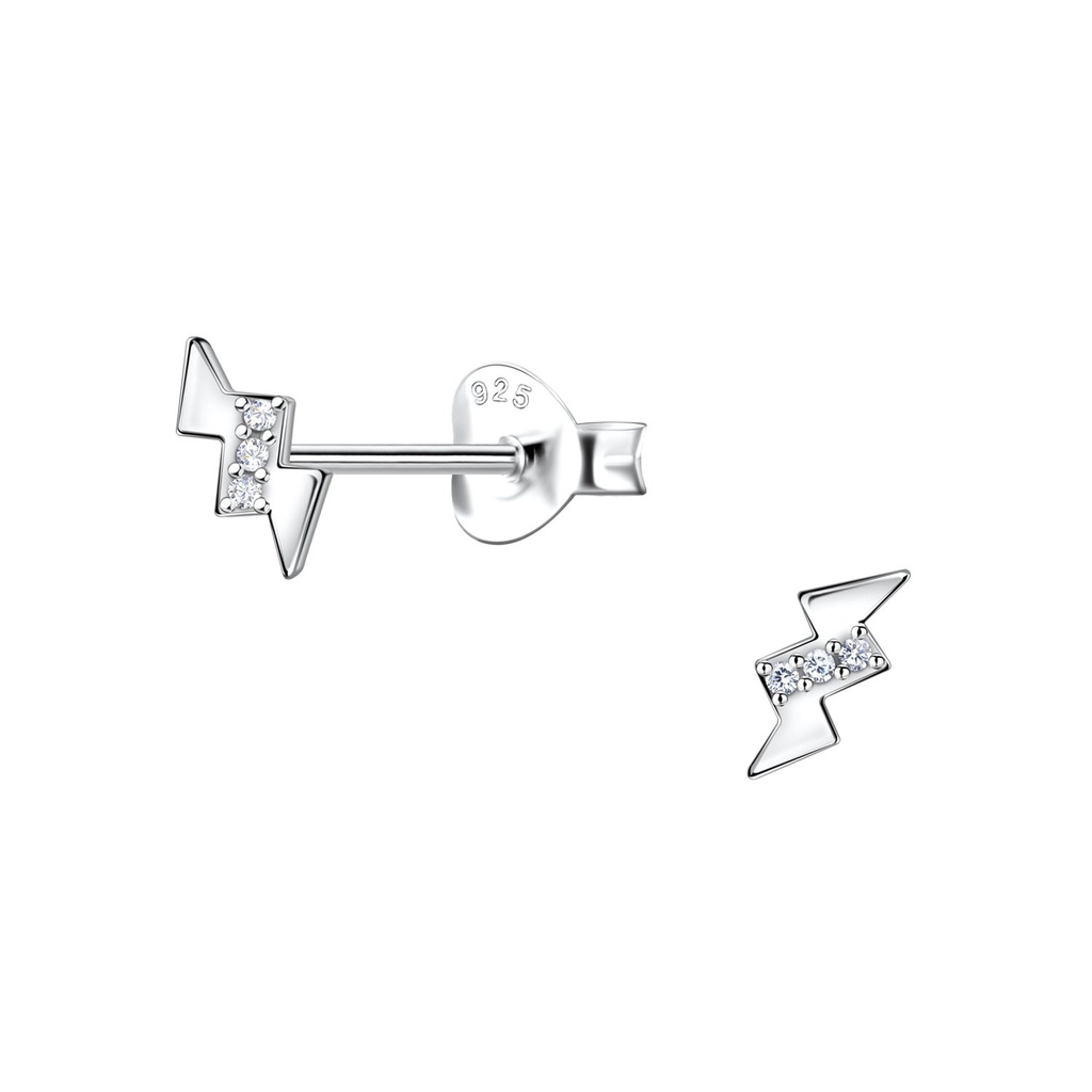 [10033745] Silver Geometric Stud Earrings