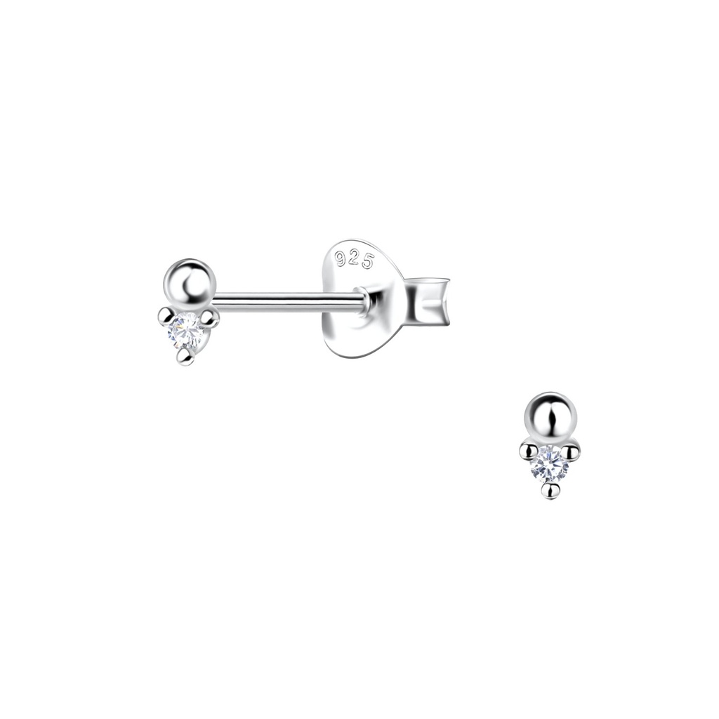 Puces d'oreilles géométriques en argent