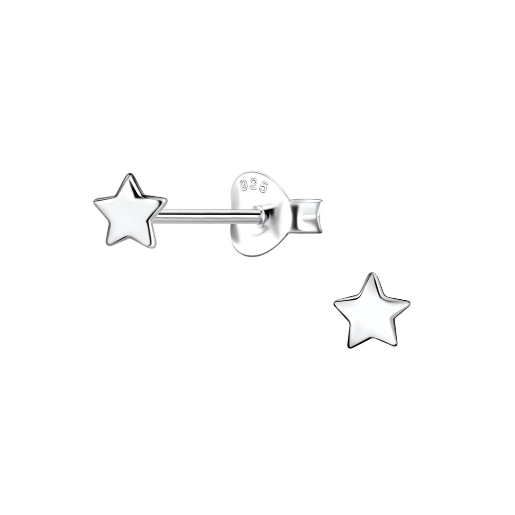 [10034921] Silver Star Stud Earrings
