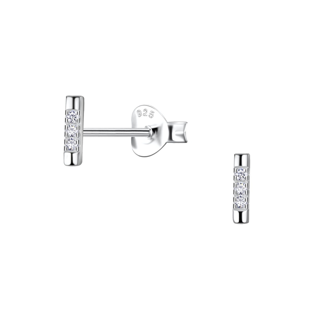 Puces d'oreilles barre en argent