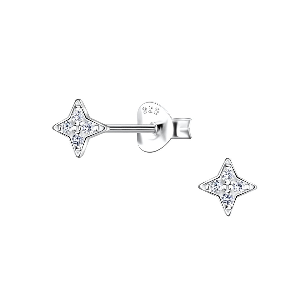 Puces d'oreilles étoile en argent