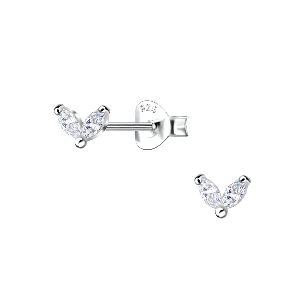 Puces d'oreilles cœur en argent