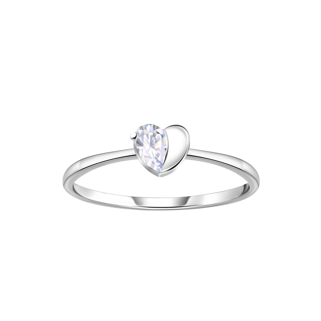 Bague cœur en argent