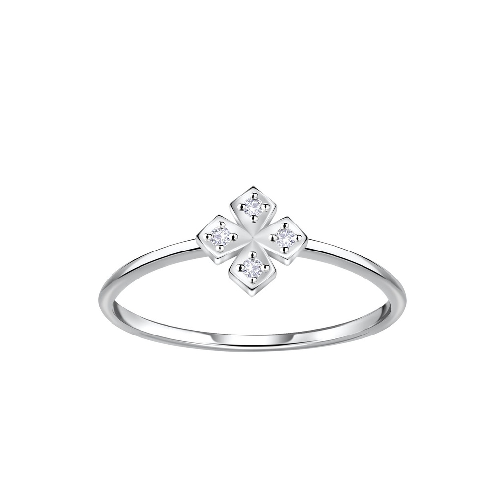 Bague fleur en argent