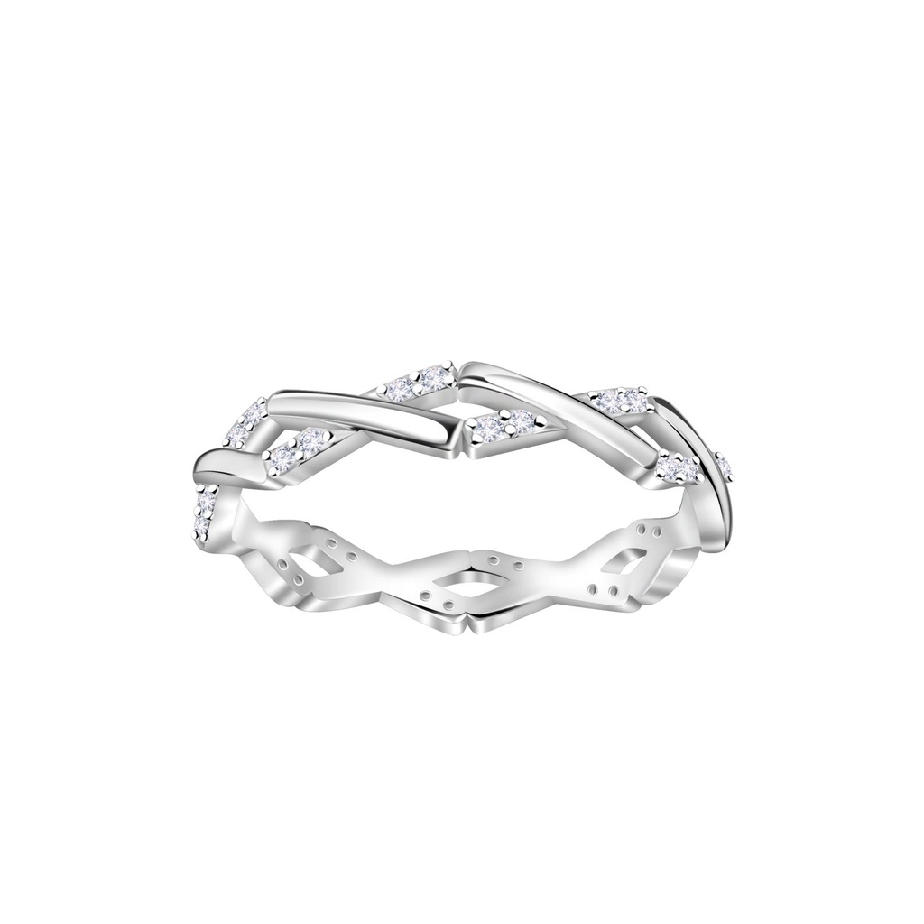 [10036492] Silver Braided Ring (EU 49 / US 5)