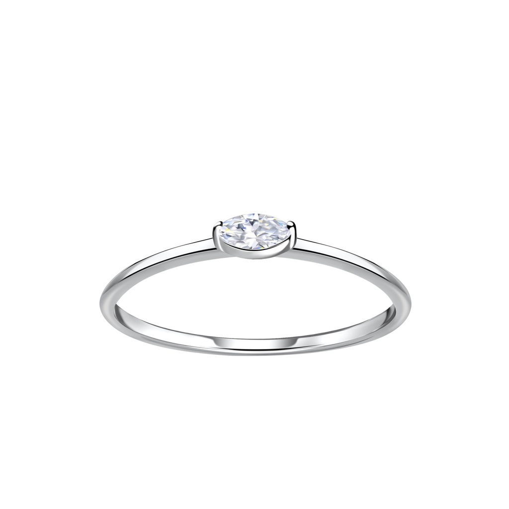 [10035814] Silver Geometric Ring (EU 52 / US 6)