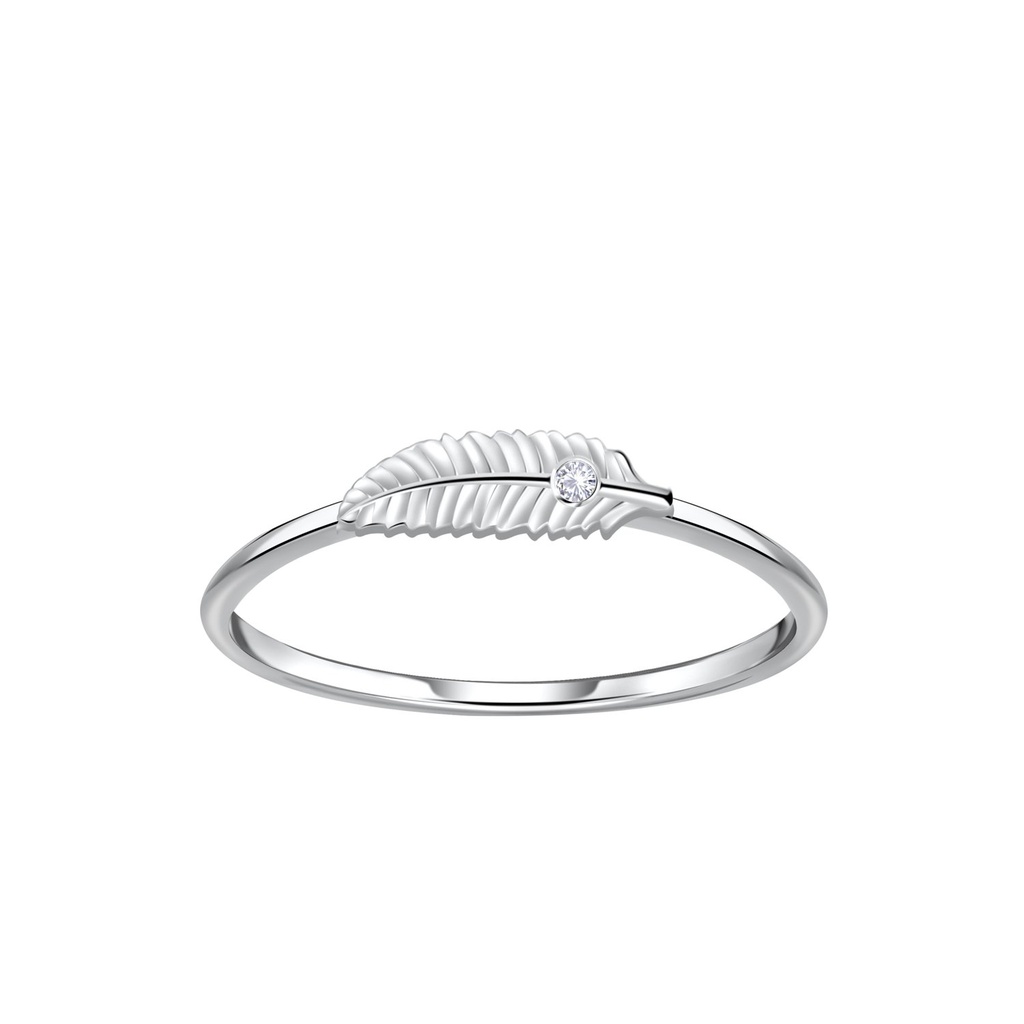 Bague feuille en argent