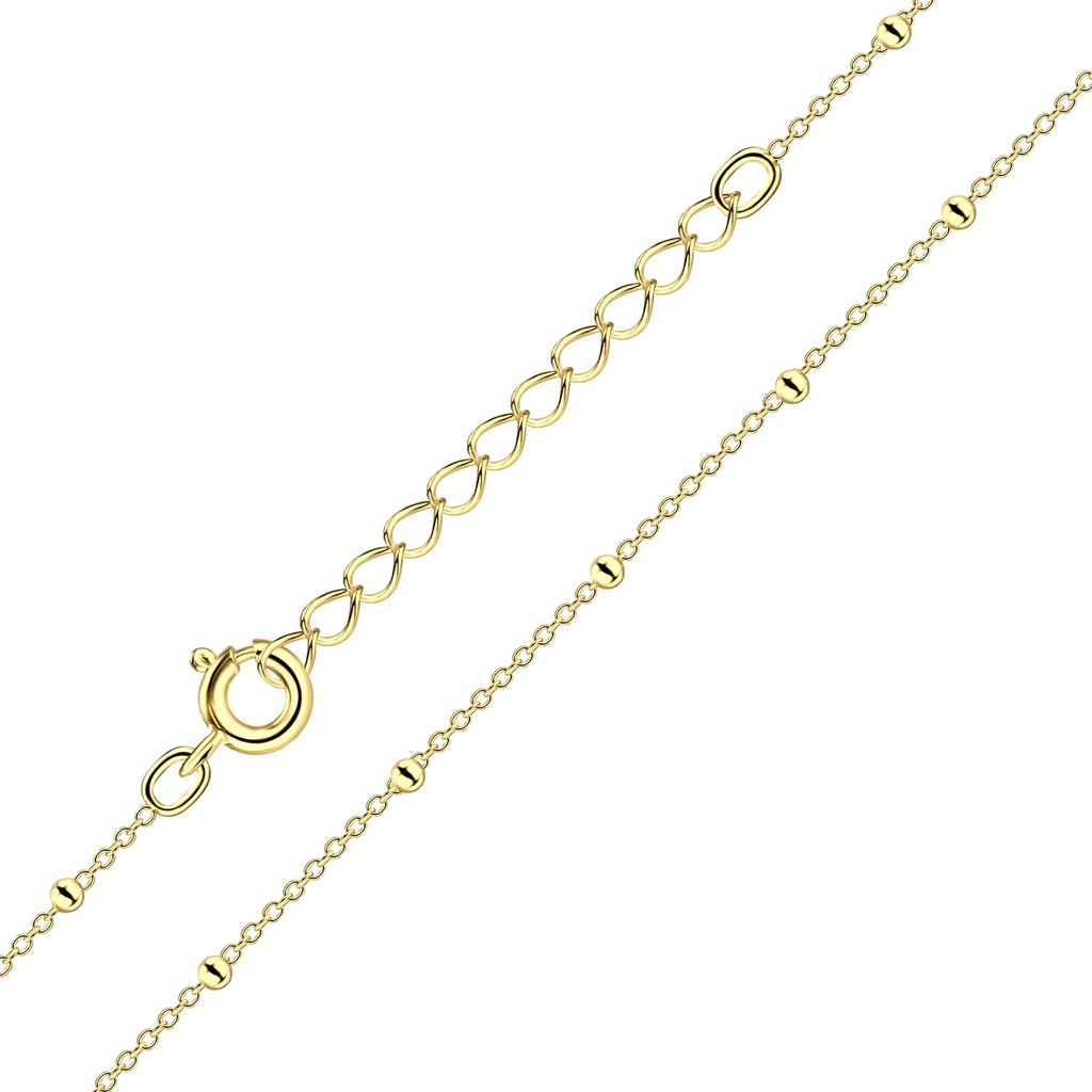 [10034575] 51cm Silver Satellite Choker Necklace With Extension