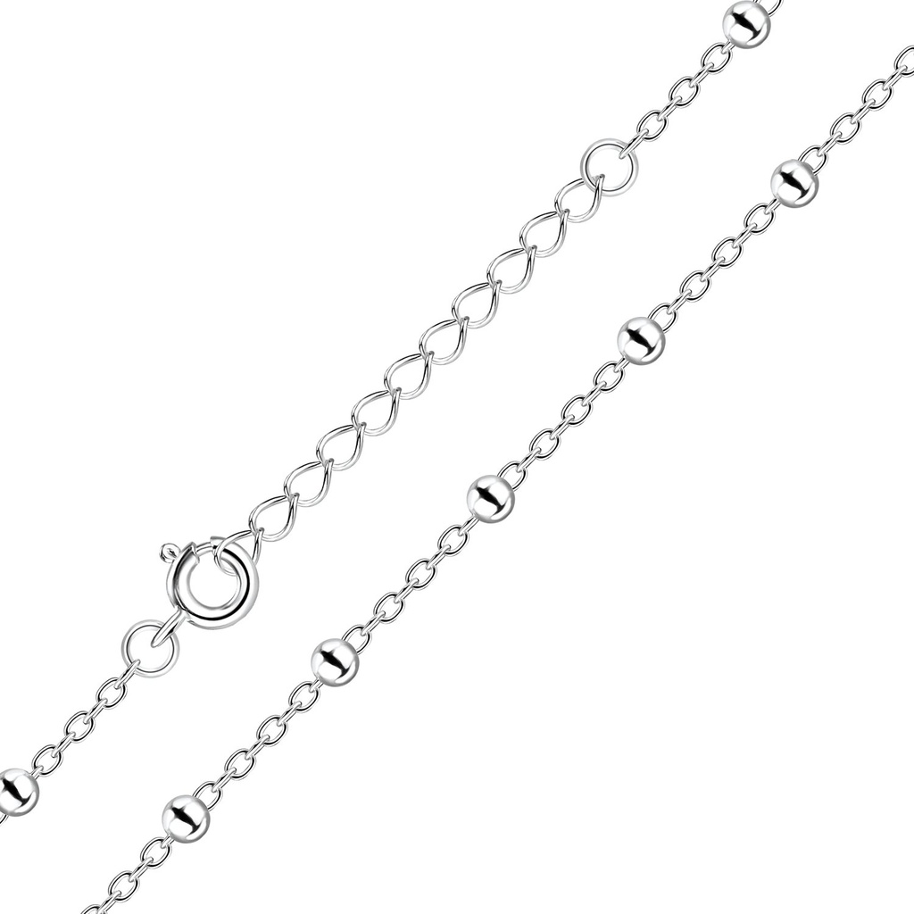 Collier satellite en argent 46 cm