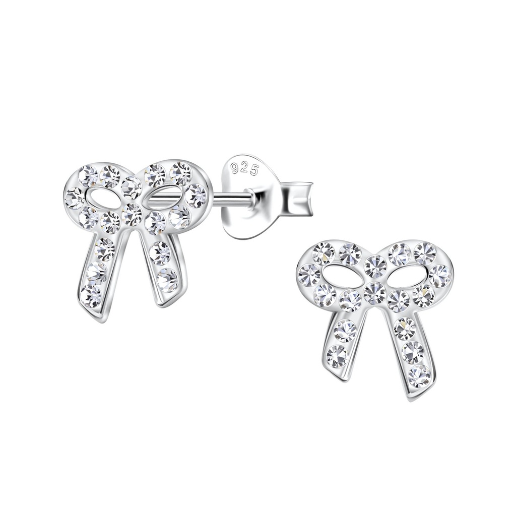 Puces d'oreilles nœud en argent