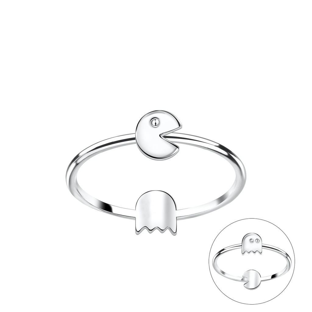 Silver Double Sided Arcade Ring