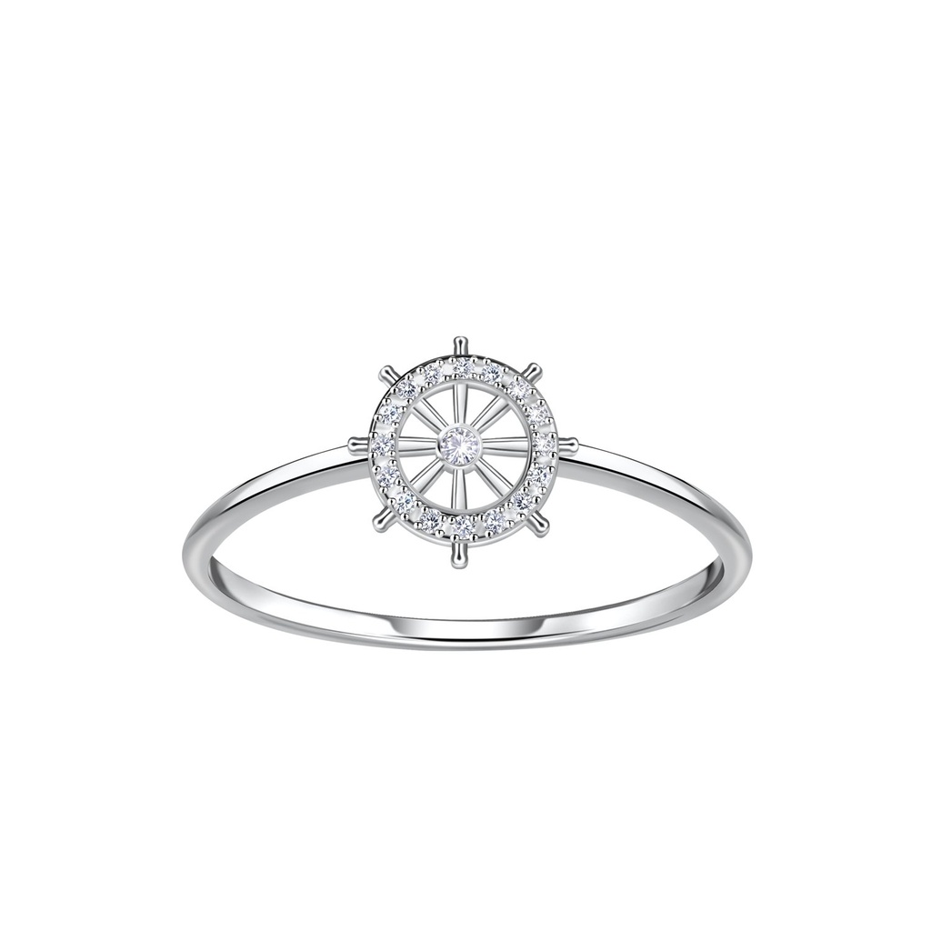 Silver Ship Wheel Ring
