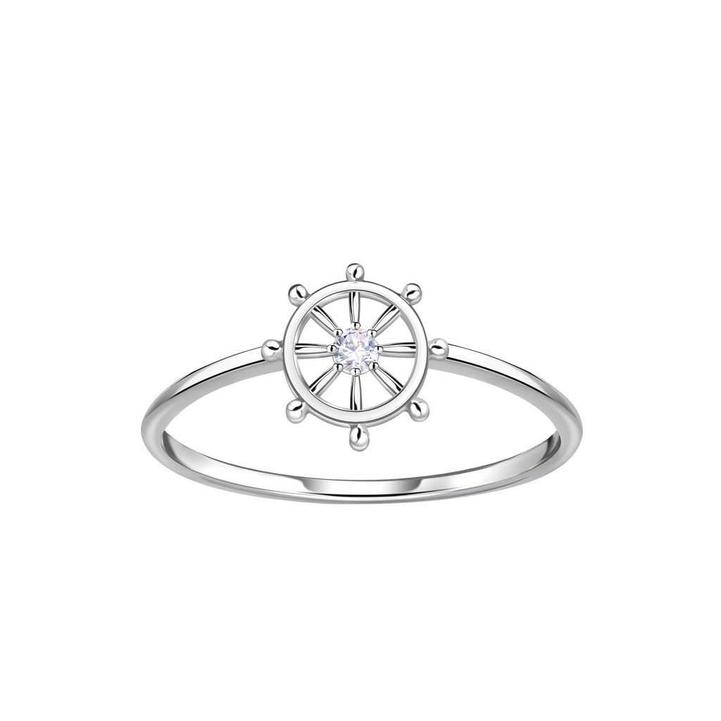 Bague barre de navire en argent