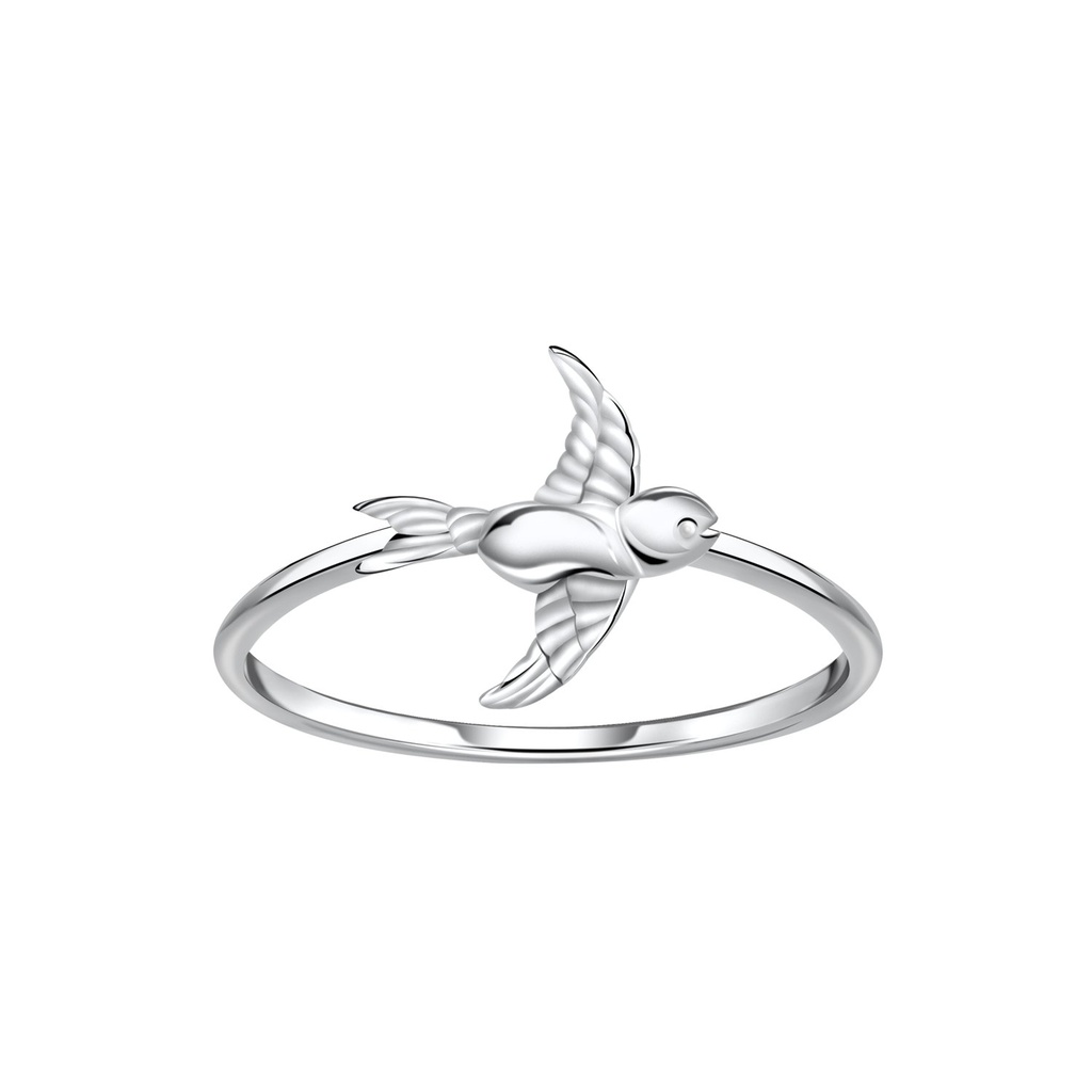 [10035585] Silver Bird Ring (EU 52 / US 6)