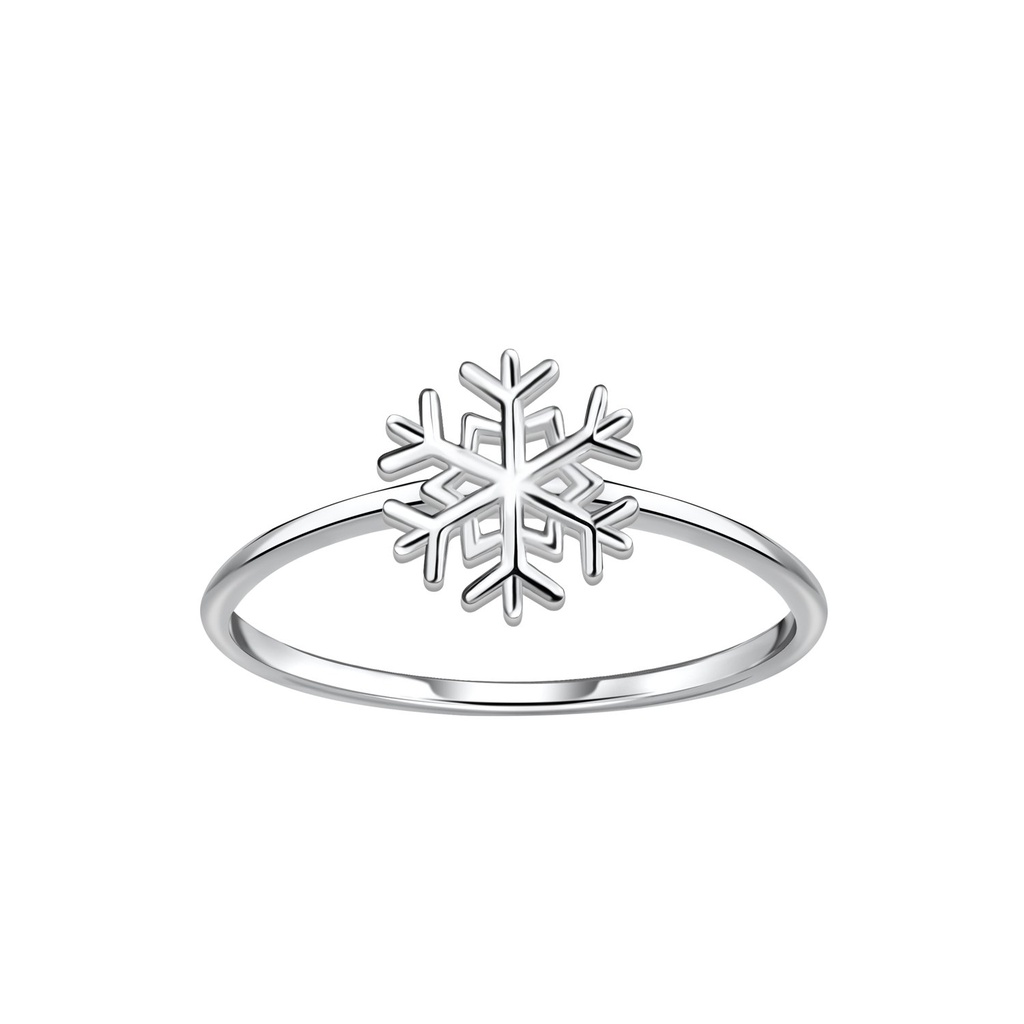 [10035510] Bague flocon de neige en argent (EU 52 / US 6)