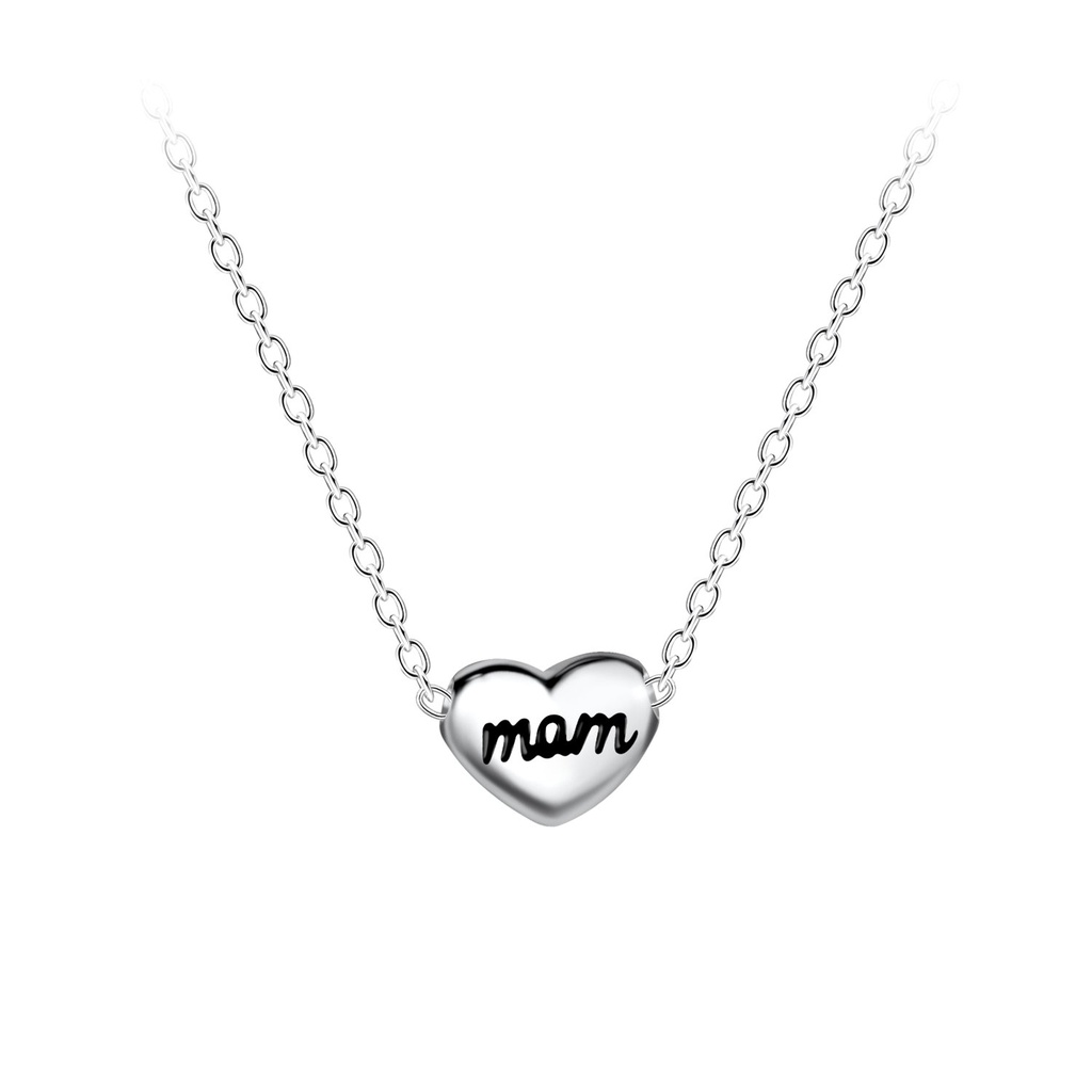 Collier de perles maman en argent