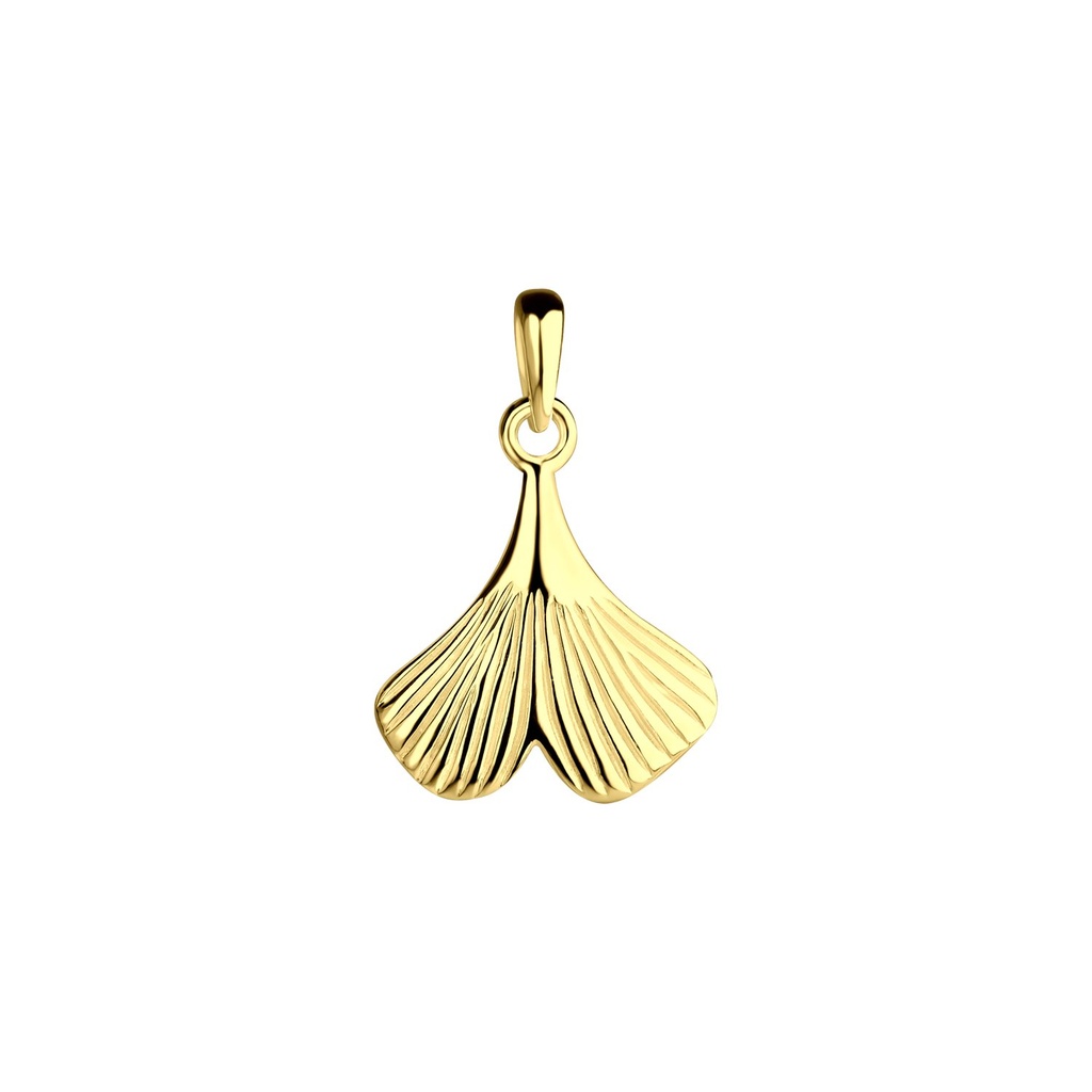 [10033891] Silver Ginkgo Leaf Pendant