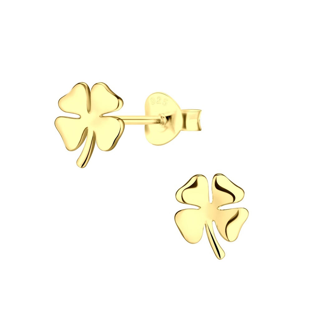 Silver Clover Stud Earrings