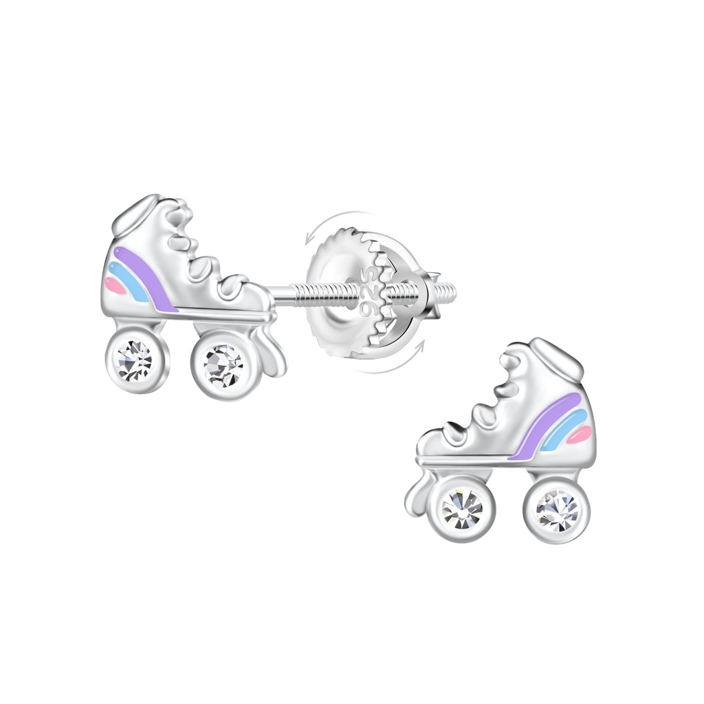 [10036041] Boucles d'oreilles à fermoir à vis roller en argent